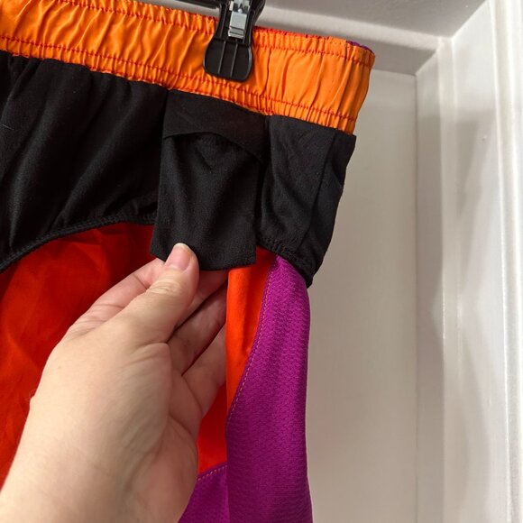 Xersion Orange and Purple Run Shorts With Liner - Picture 9 of 12